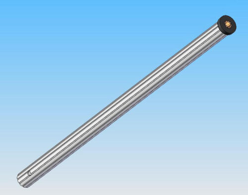 art. 49S132 Two pieces aluminium pole cm 134 53”   cm Ø 2,9  - Ø 1 - 2/16” - Image 2