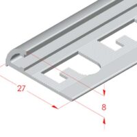 art. 826-8 Profilo terminale in inox  con pellicola prot.va